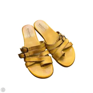 Sandals Flats By Bed Stu In Yellow, Size: 9.5