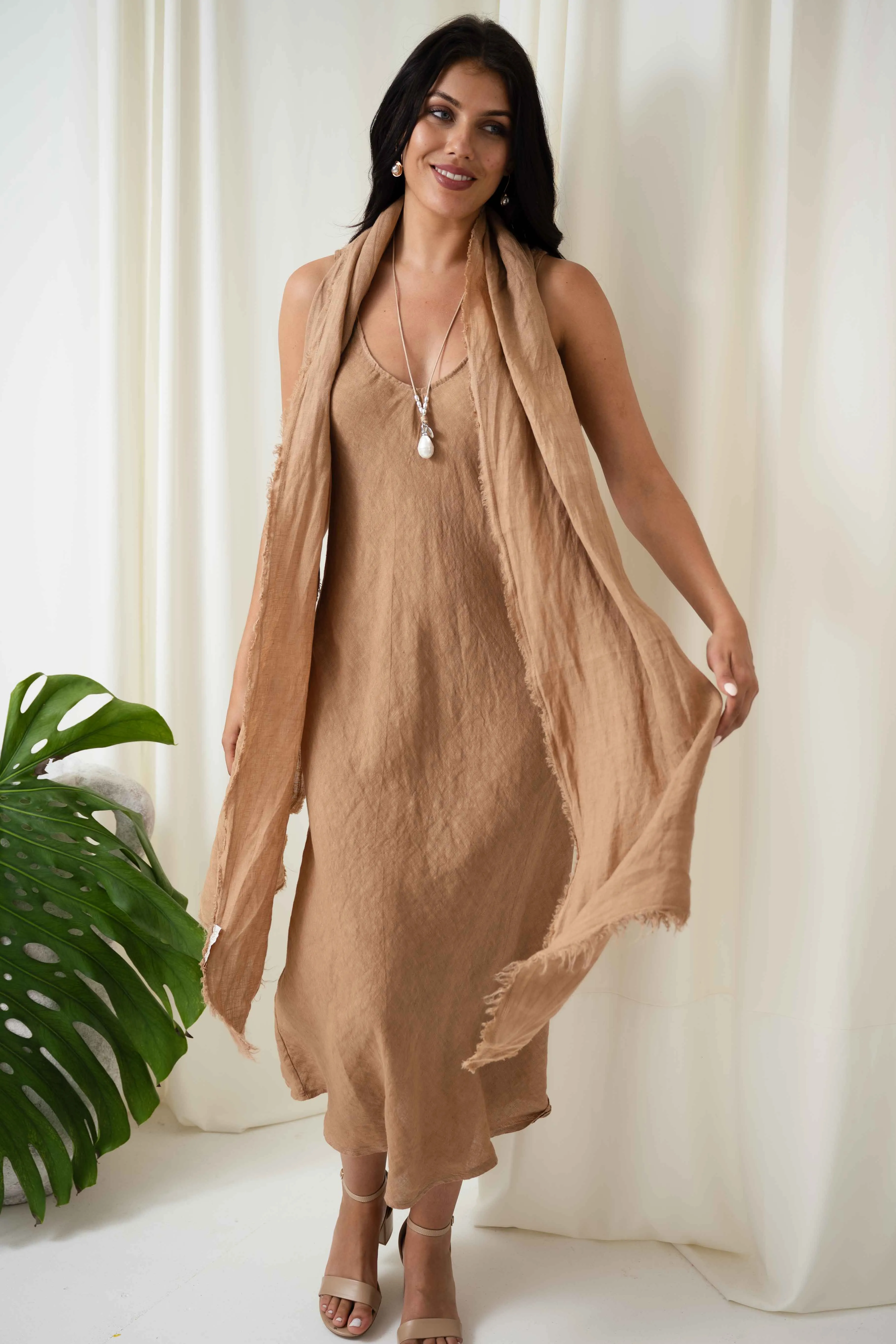 Sandra Bias Cut Dress | Caramello