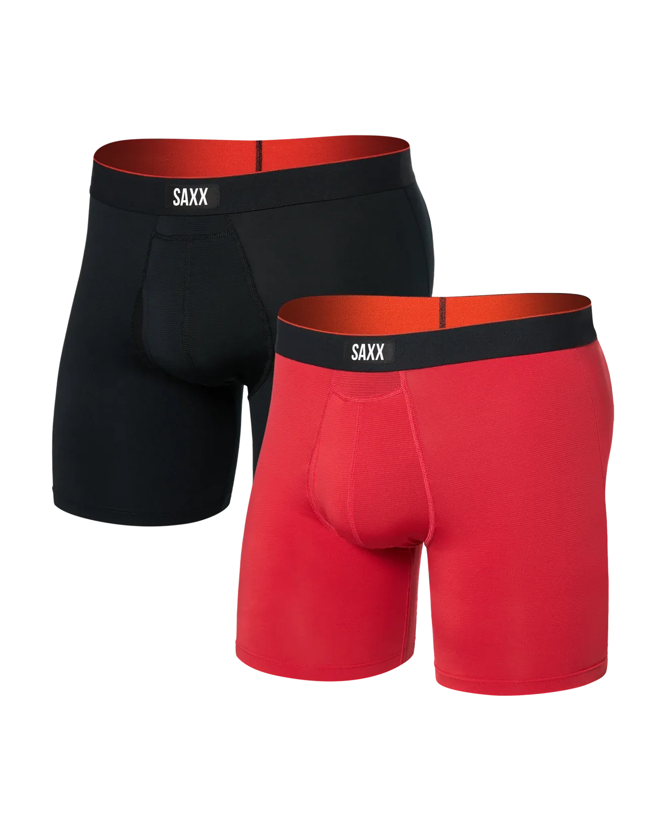 Saxx Vibe Multi-Sport Mesh (2 Pack) - Sunset Red/Black