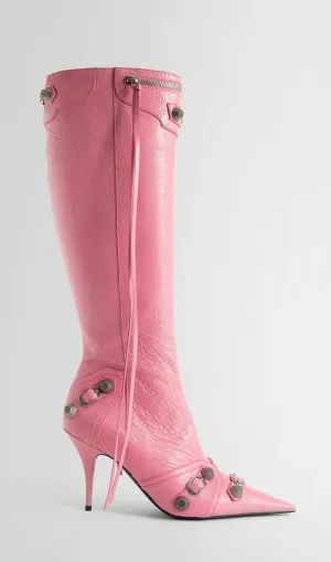 Shilia Zip Knee-high Boots - Pink