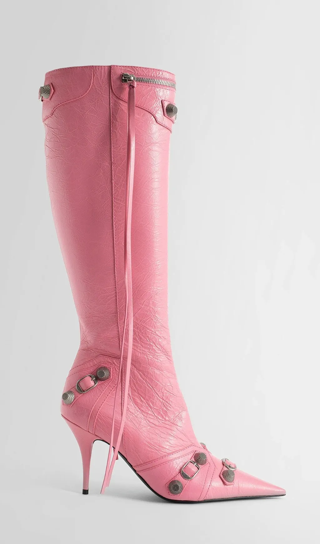 Shilia Zip Knee-high Boots - Pink