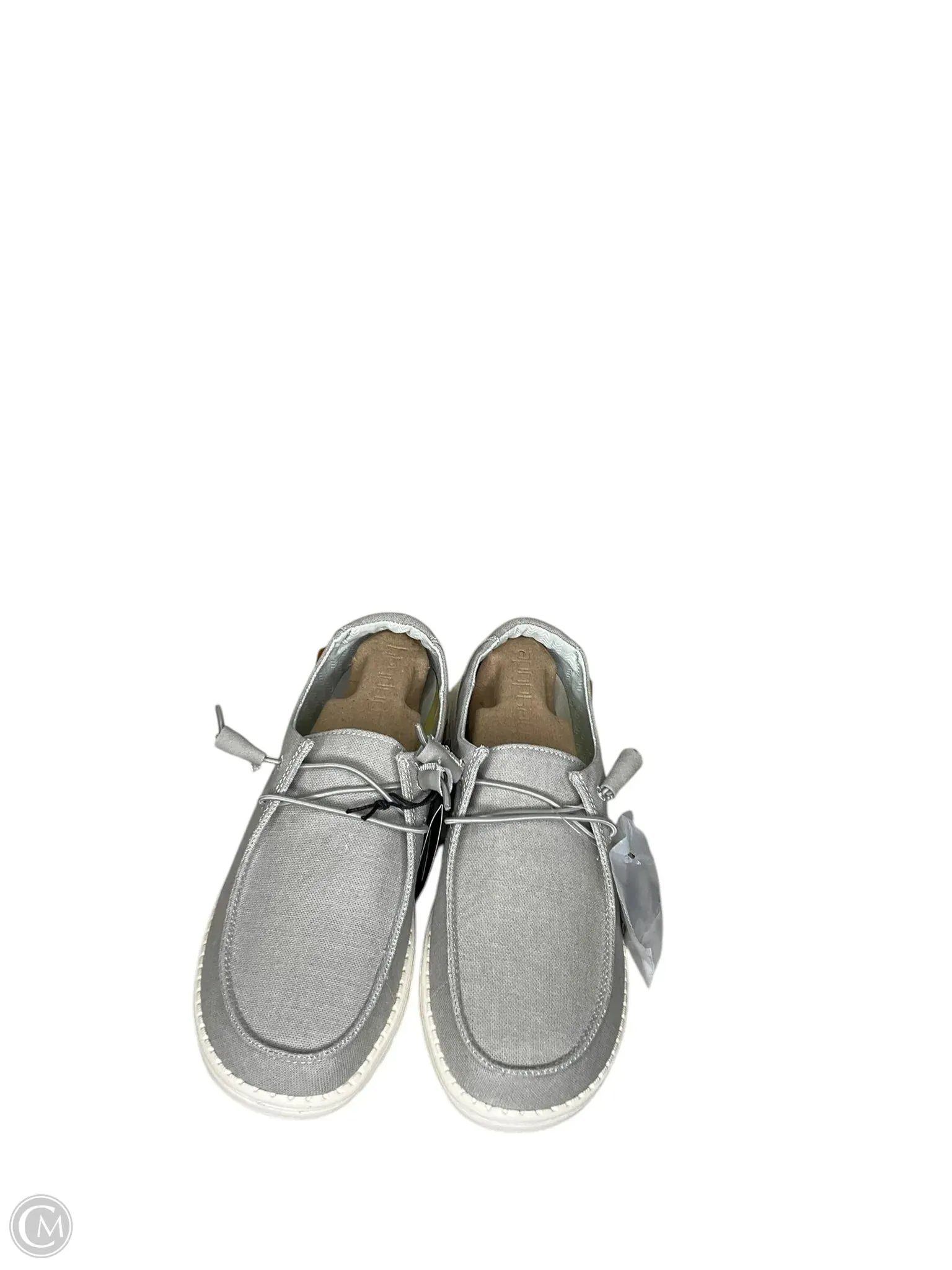 Shoes Flats By Hey Dude In Grey, Size: 9