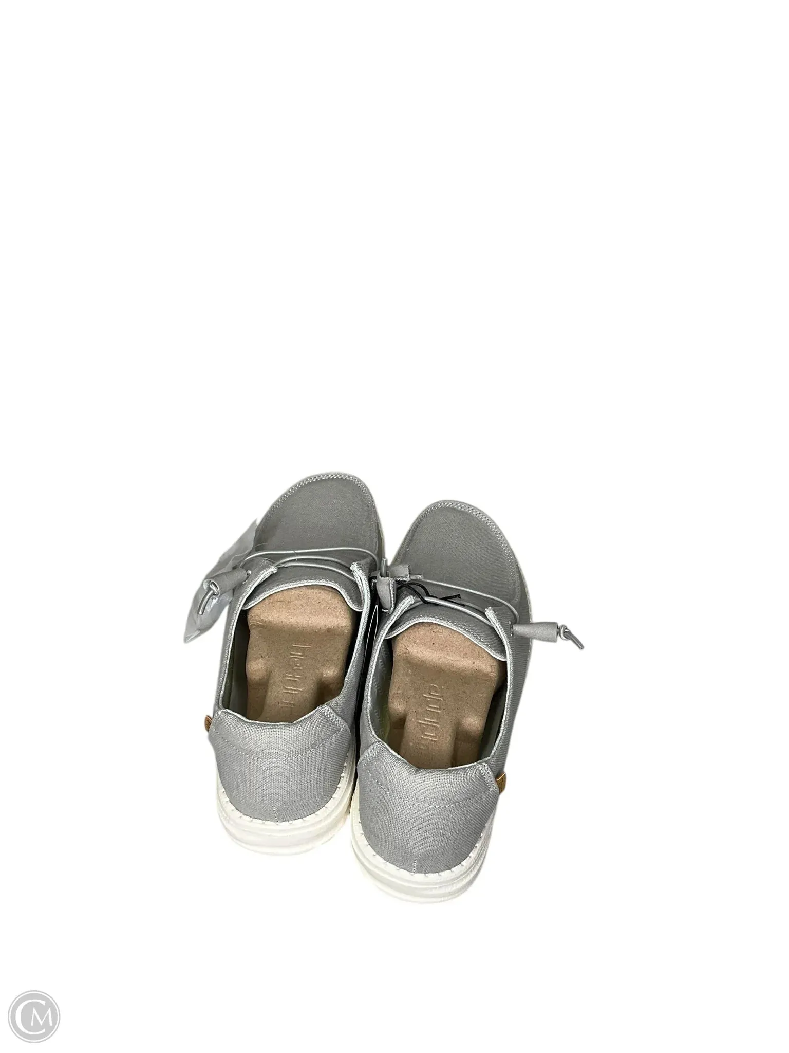 Shoes Flats By Hey Dude In Grey, Size: 9