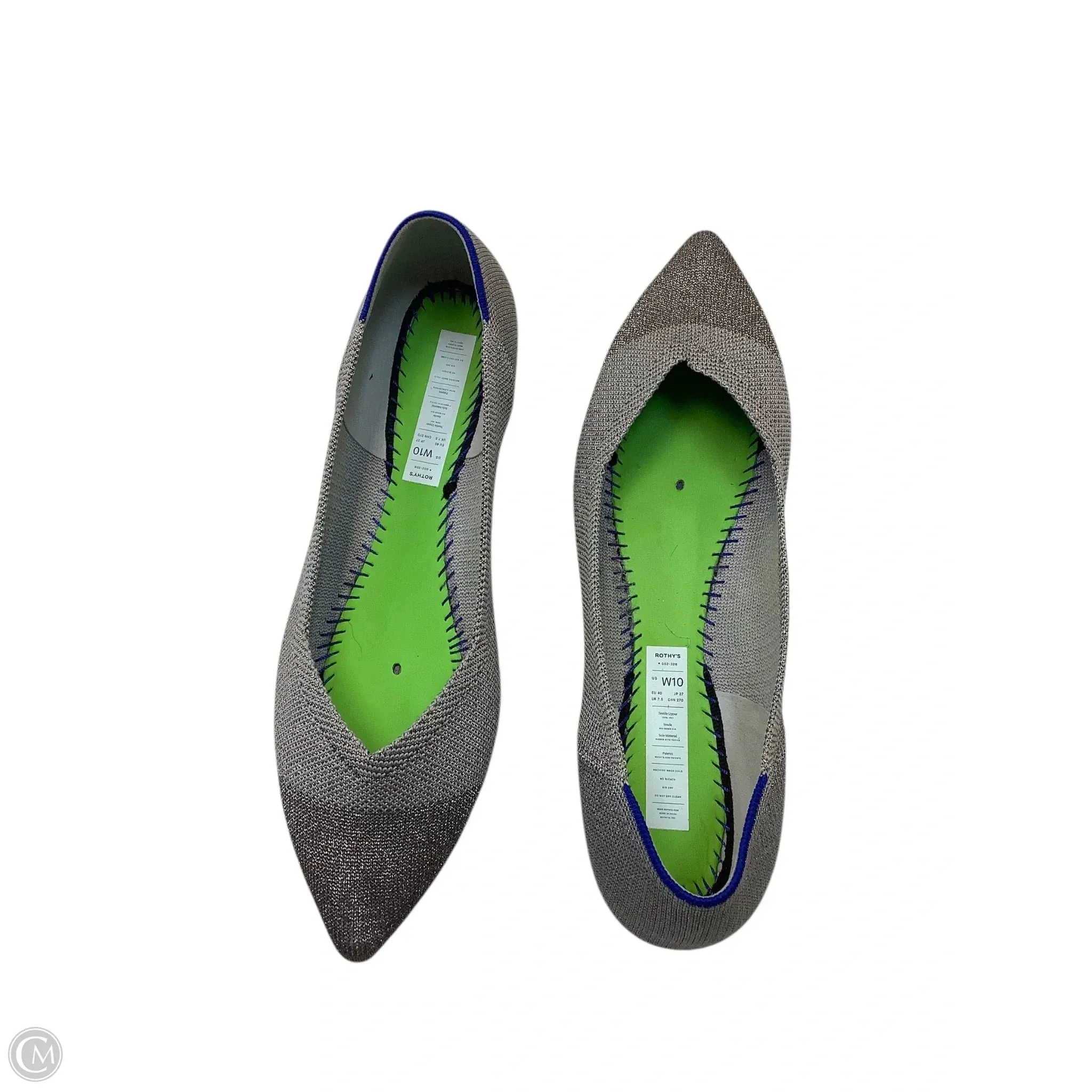 Shoes Flats By Rothys In Grey, Size: 10
