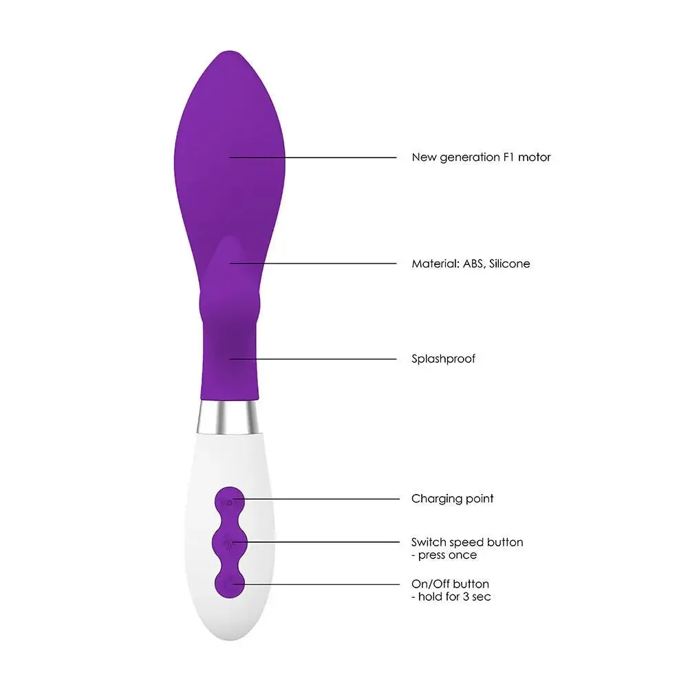 Shots Silicone Purple Multi-speed Rechargeable Rabbit Vibrator