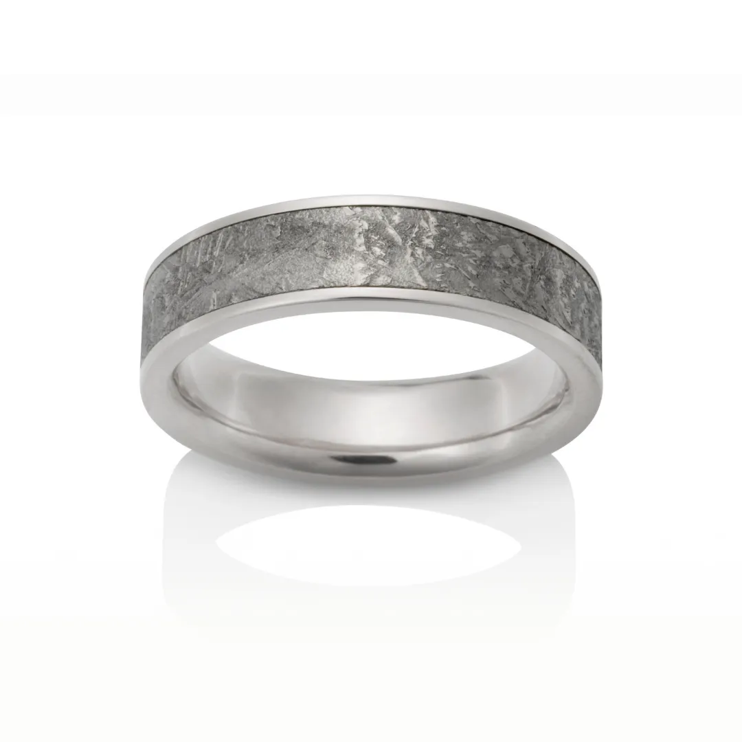 Sirius Meteorite 18K Palladium White Gold Ring