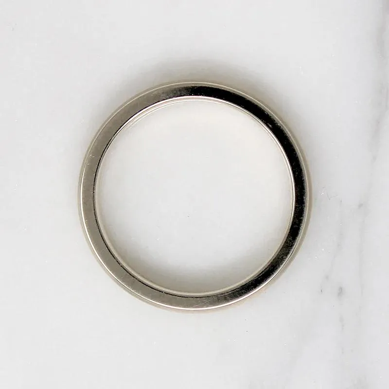 Slim Two-Tone Recycled Gold Wedding Band
