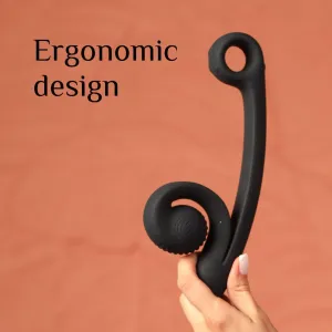 Snail Vibe Curve Ultra Powerful 2 Motor Dual Stimulating Vibrator - Black