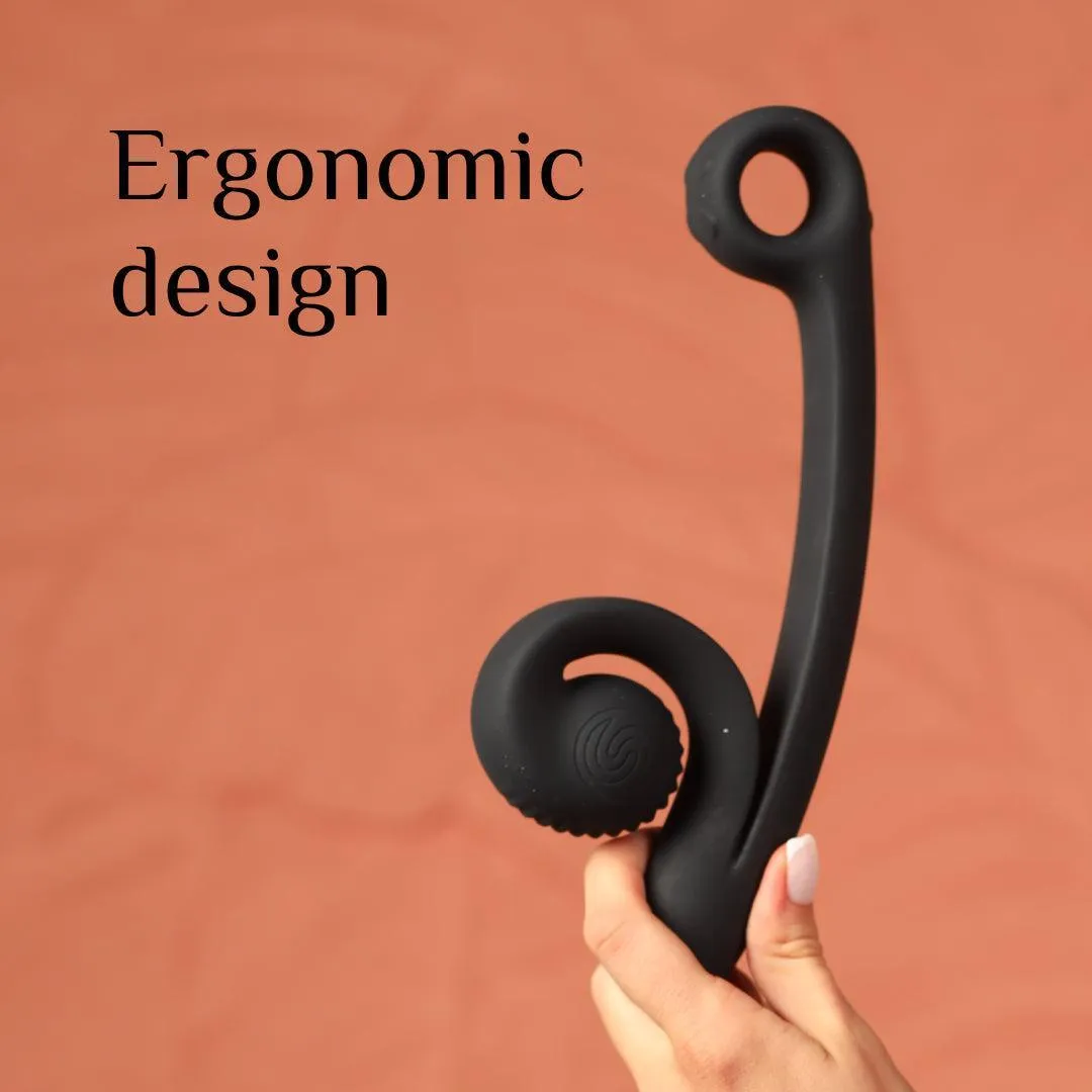 Snail Vibe Curve Ultra Powerful 2 Motor Dual Stimulating Vibrator - Black