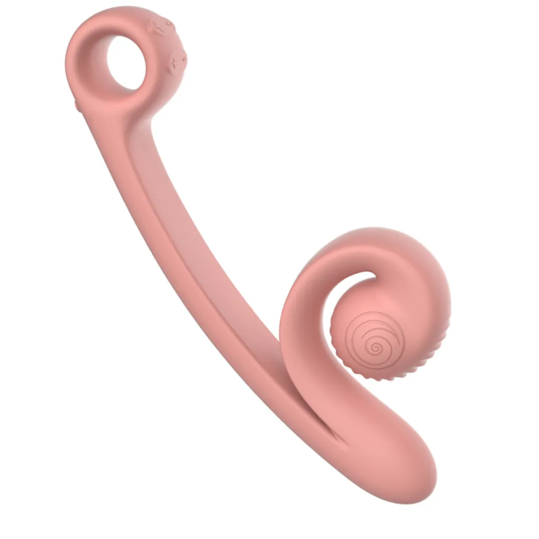 Snail Vibe Curve Ultra Powerful 2 Motor Dual Stimulating Vibrator - Peach