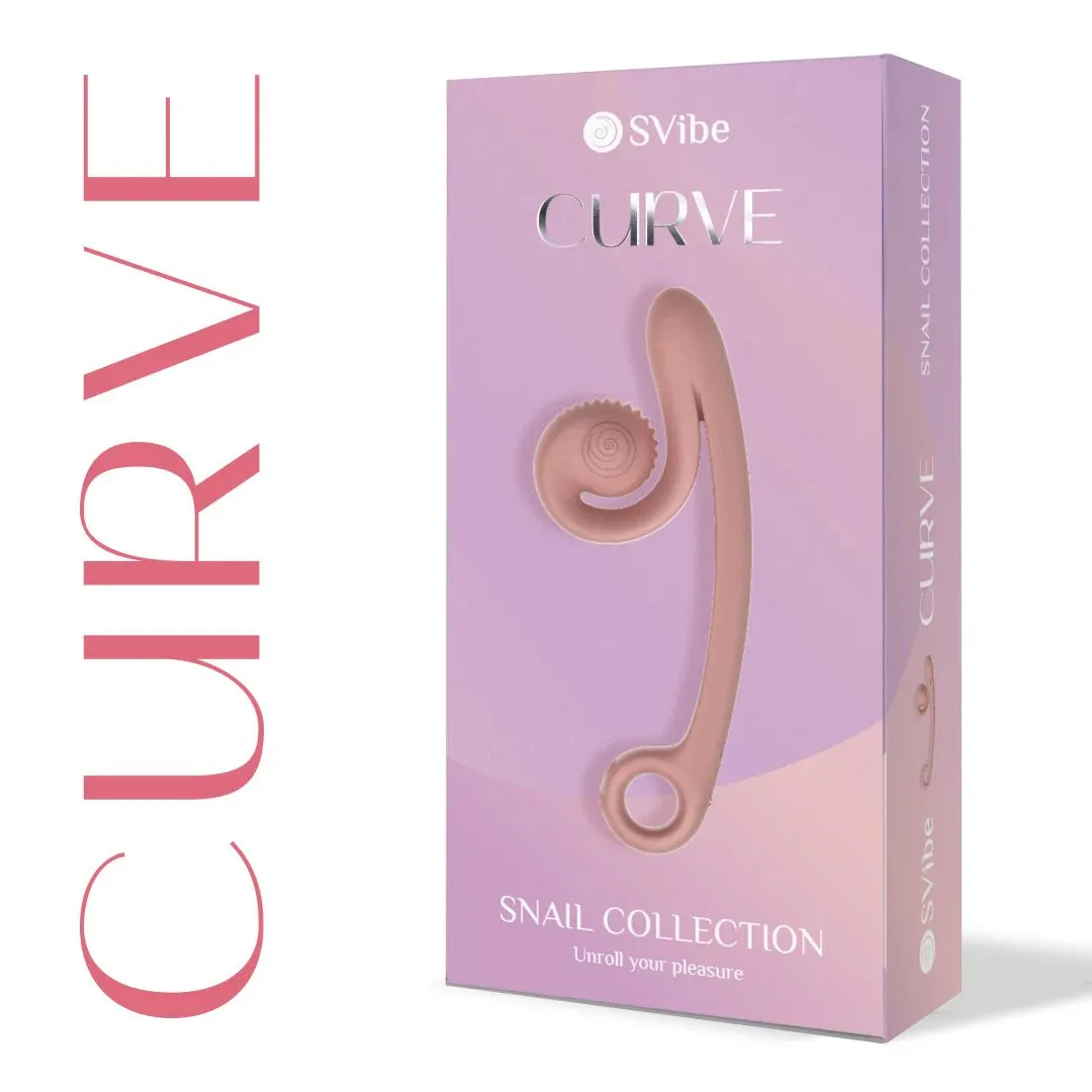 Snail Vibe Curve Ultra Powerful 2 Motor Dual Stimulating Vibrator - Peach