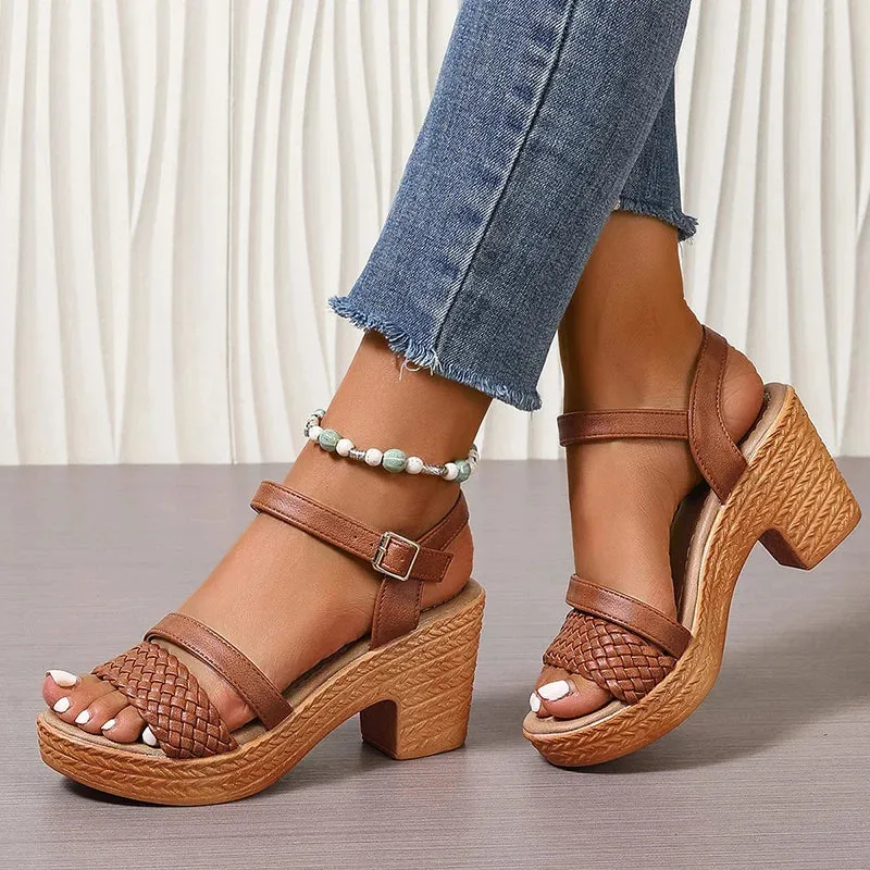 Sorrelia | Woven Platform Sandals