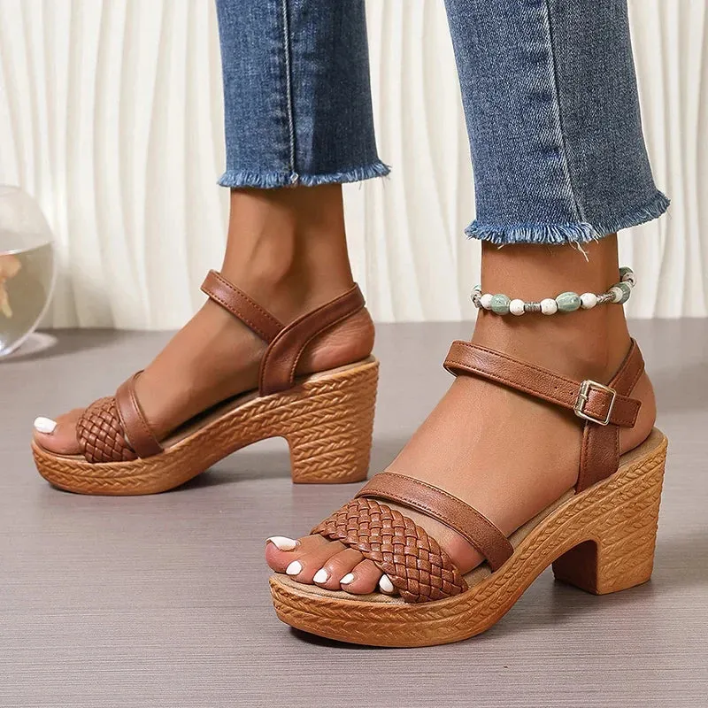 Sorrelia | Woven Platform Sandals