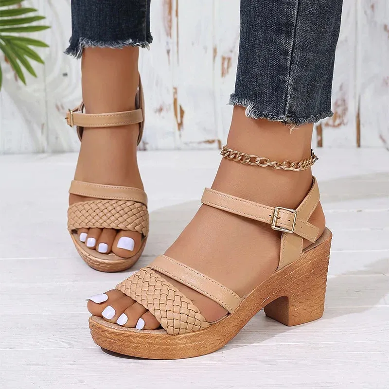 Sorrelia | Woven Platform Sandals