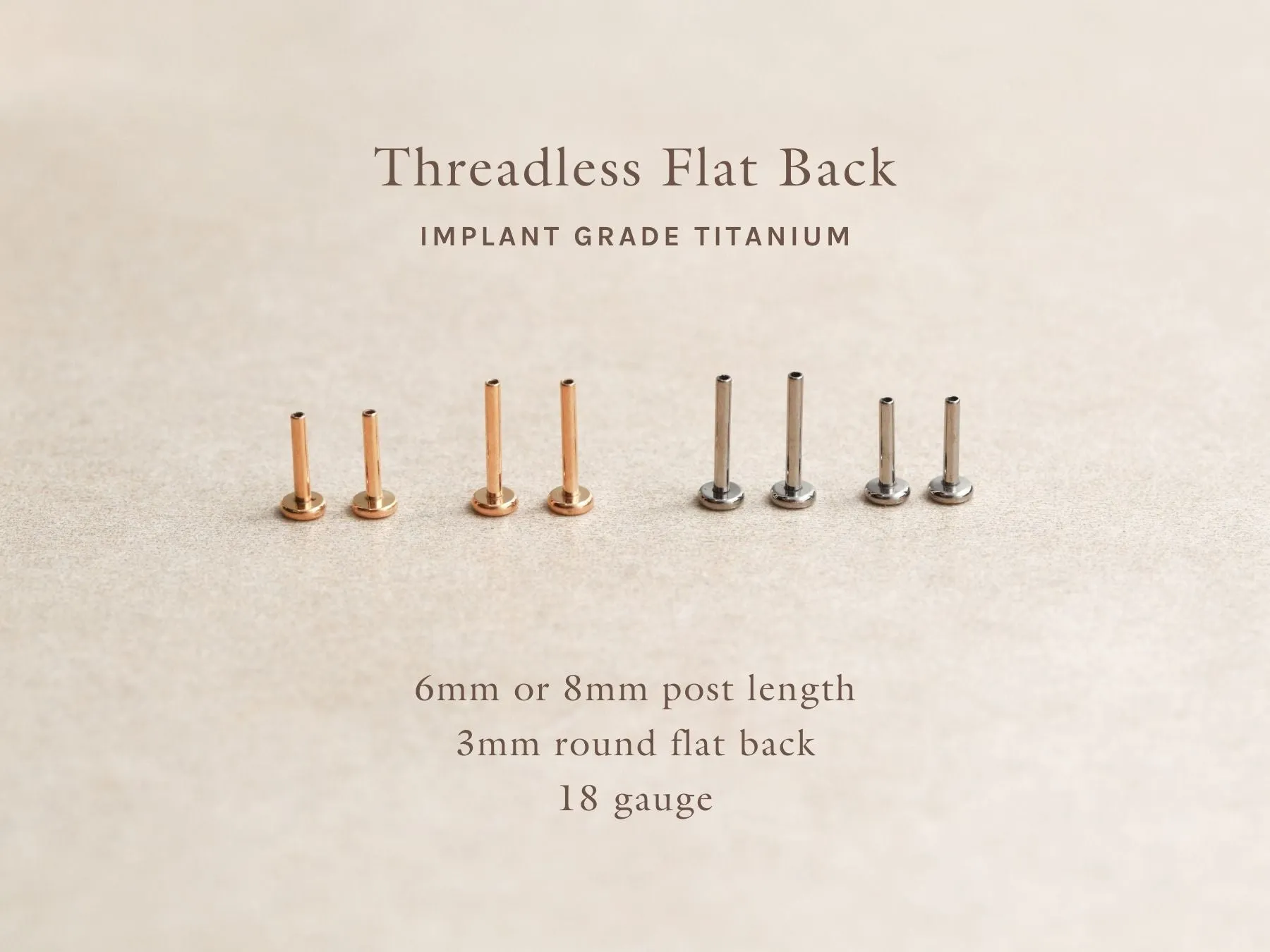 Star - Titanium Flat Back