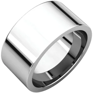 Sterling Silver 10mm Flat Band, Size 9