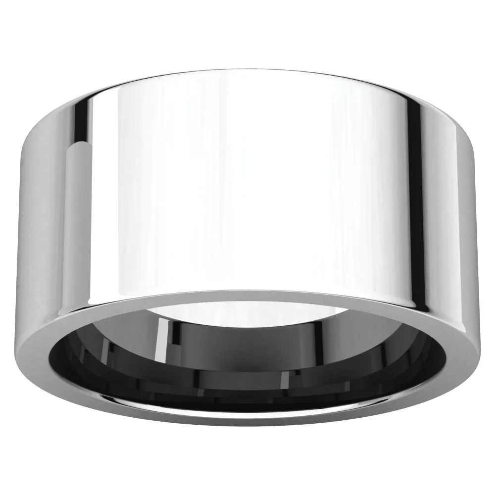 Sterling Silver 10mm Flat Band, Size 9