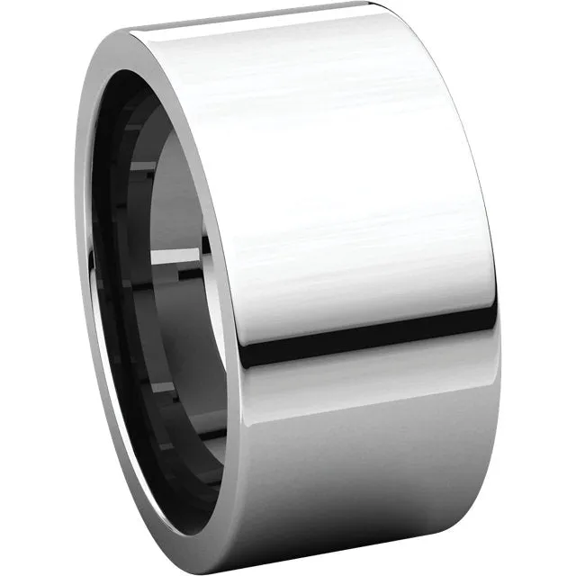 Sterling Silver 10mm Flat Band, Size 9