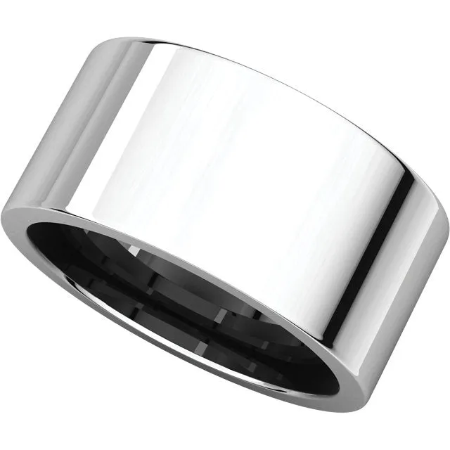 Sterling Silver 10mm Flat Band, Size 9