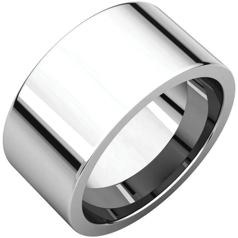 Sterling Silver 10mm Flat Band, Size 9