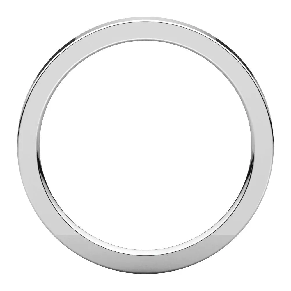 Sterling Silver 2mm Flat Band, Size 10.5