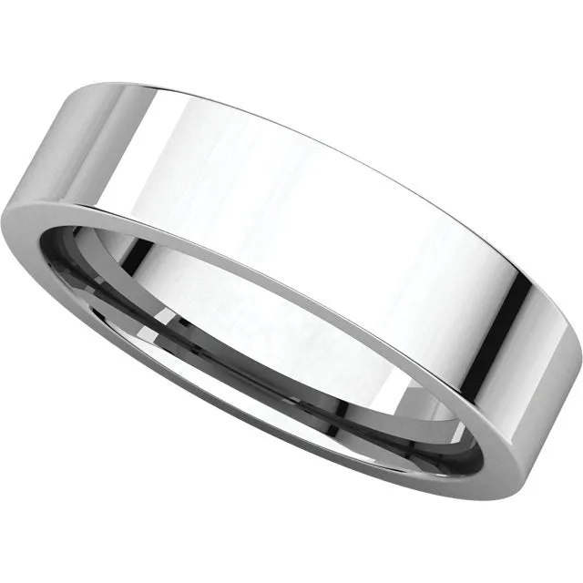Sterling Silver 5mm Flat Band, Size 6