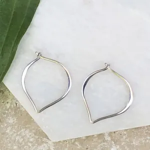 Sterling Silver "V" Threader Ear Wire Hoop Earrings