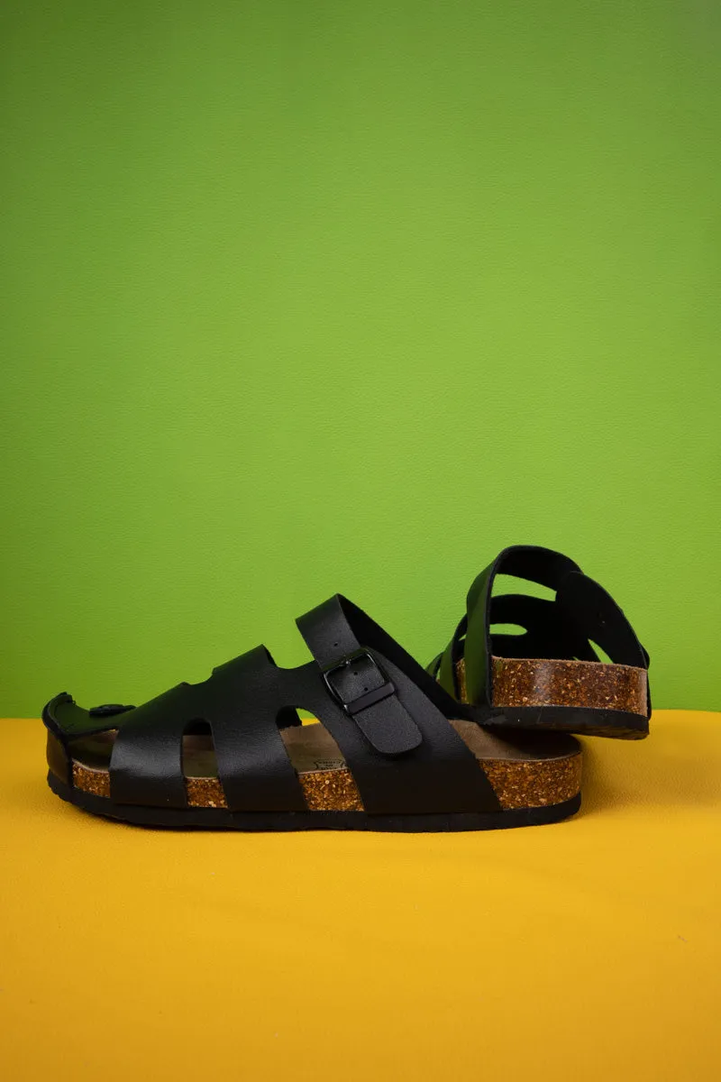 Summer Picnic Cut-Out Clog - Black