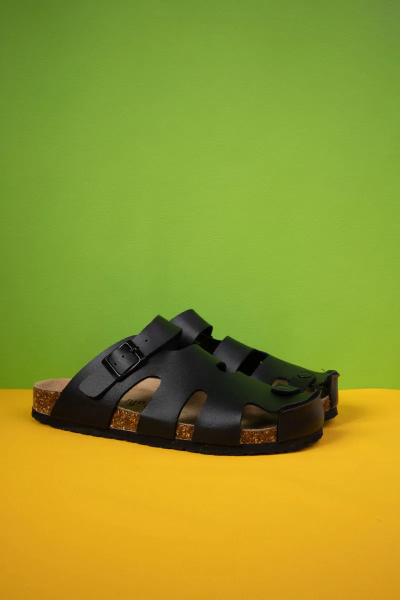 Summer Picnic Cut-Out Clog - Black