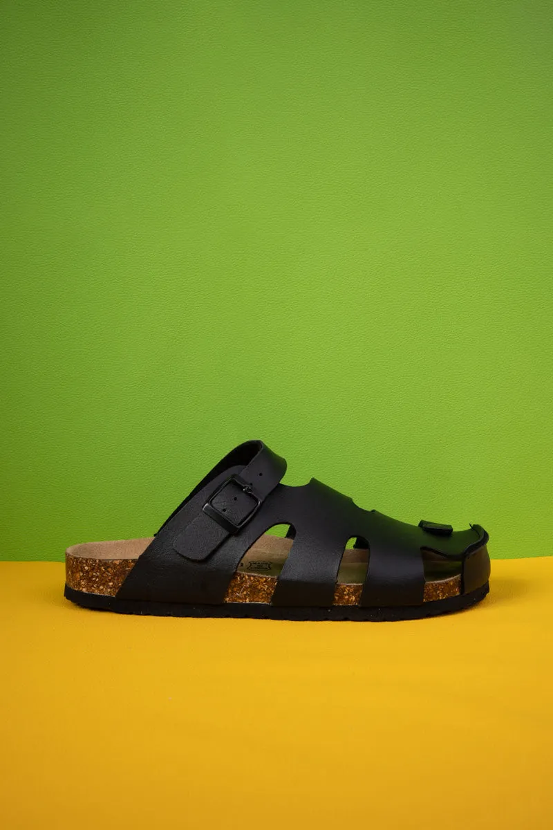 Summer Picnic Cut-Out Clog - Black
