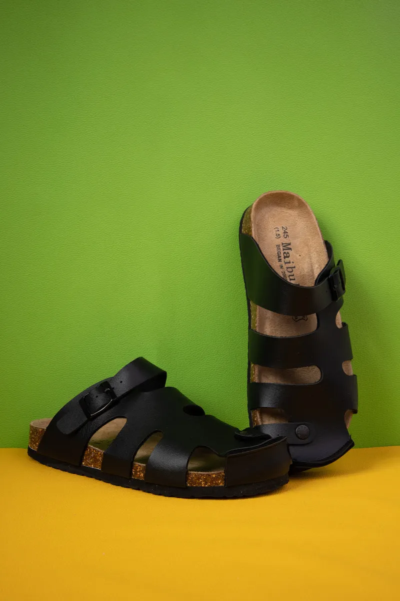 Summer Picnic Cut-Out Clog - Black
