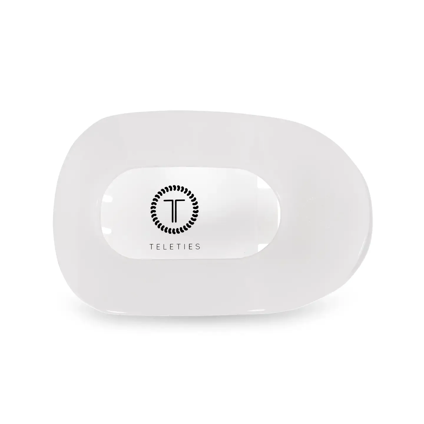 TELETIES | Large Flat Round Clip {Coconut White}