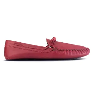 The Women's Moccasin in Pomegranate ~ Wide