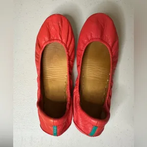 Tieks Coral Poppy Ballet Flats Womens Size 6 Coral