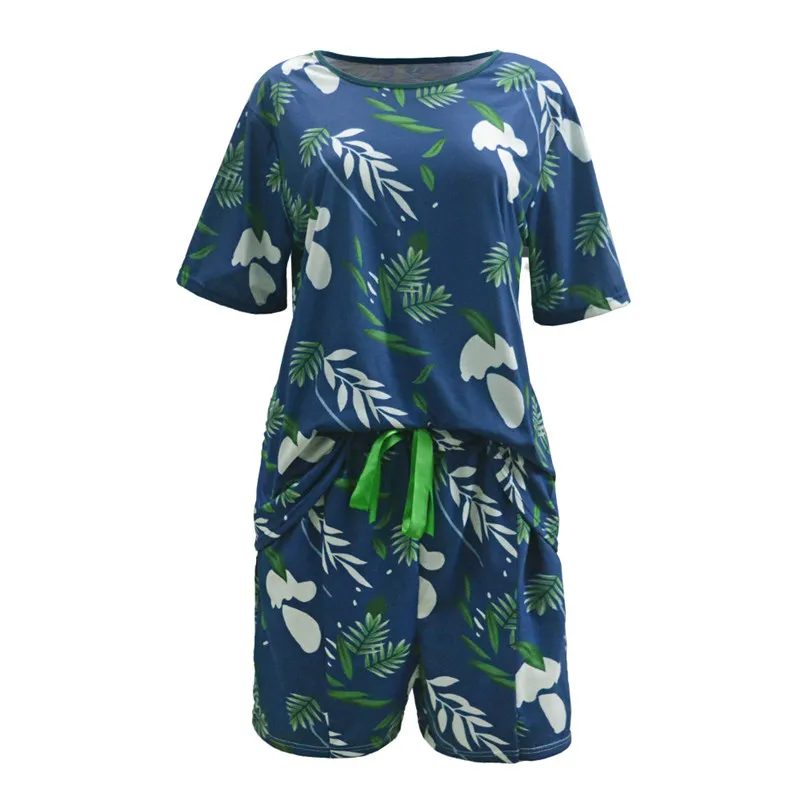 Tropical Escape Short Sleeve Top and Shorts Lounge Set