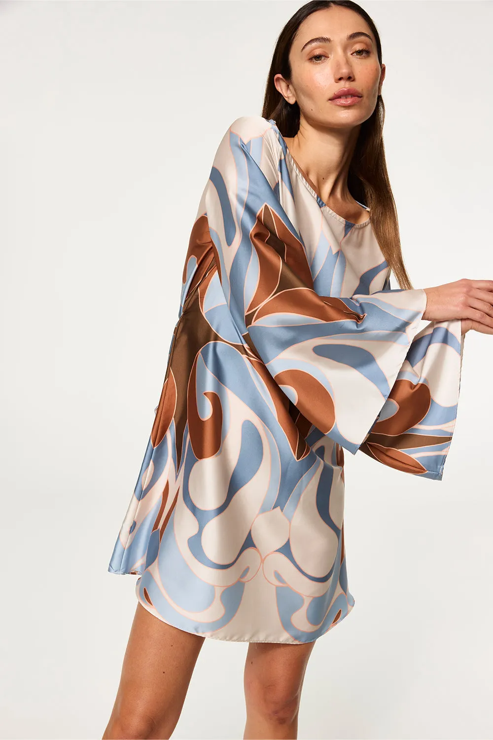 Twiggy Dress in the Swans All Over by Misa