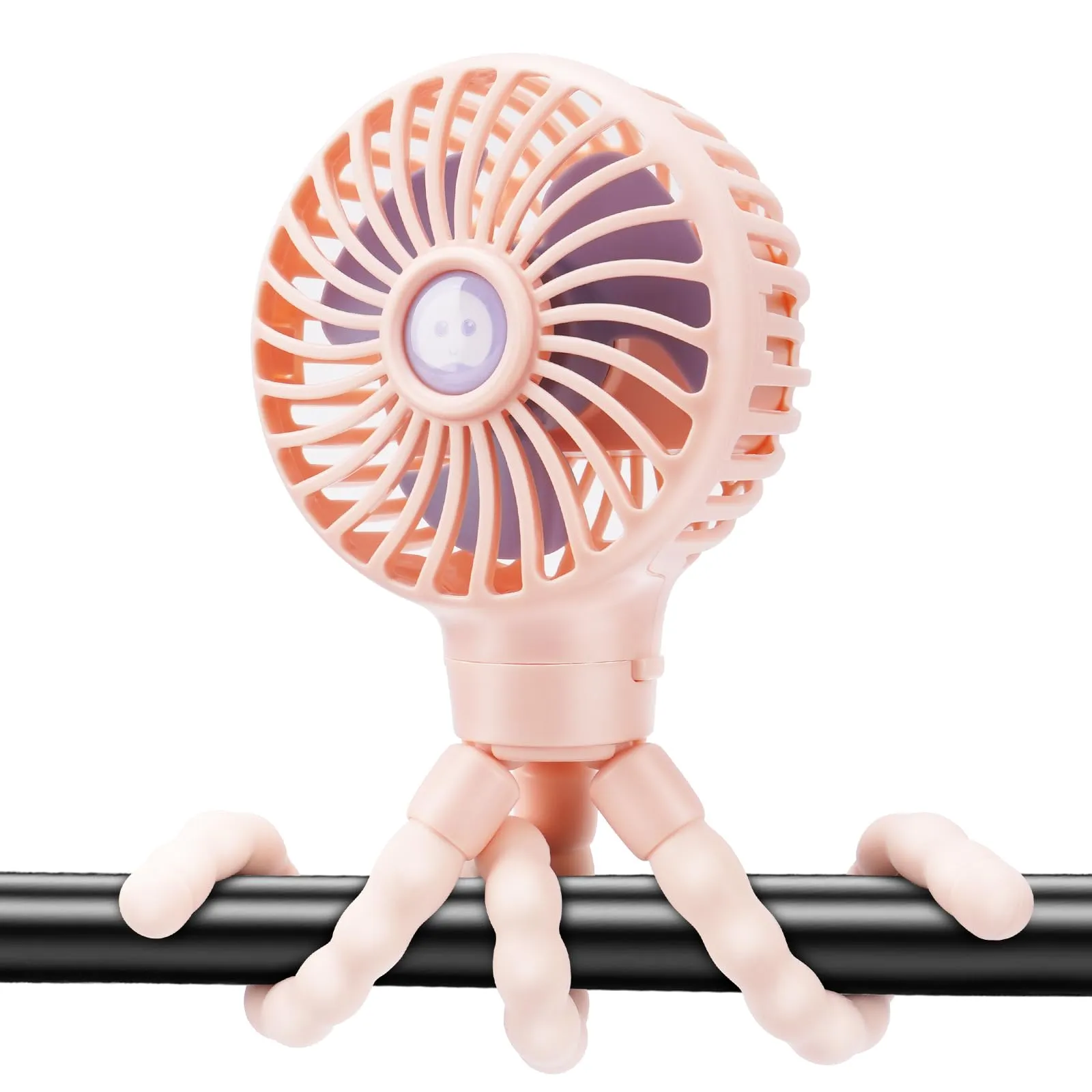 welodorir Pram Fan, Stroller Fan Portable Handheld Personal Baby Car Seat Mini Small USB Desk Clip On Fan with Flexible Tripod for Crib Office Treadmill Bike Travel