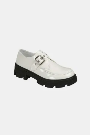 White Platform Lug Sole Loafers – Buckled Bold & Chic