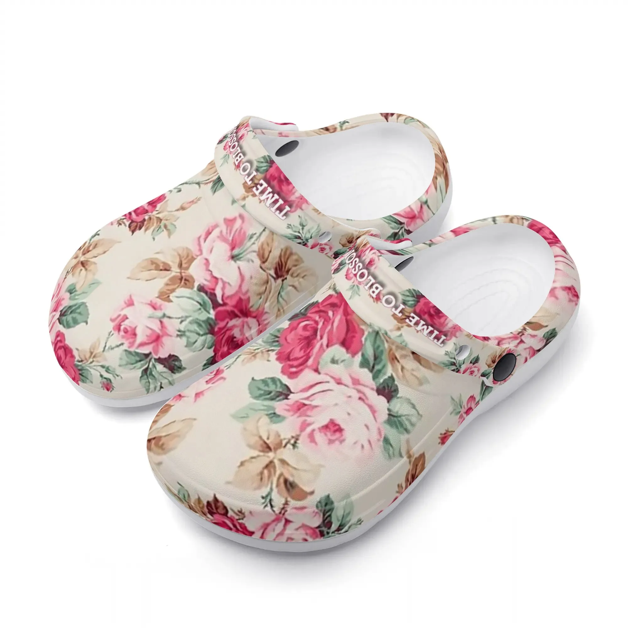 Womens All Season Clogs: Floral
