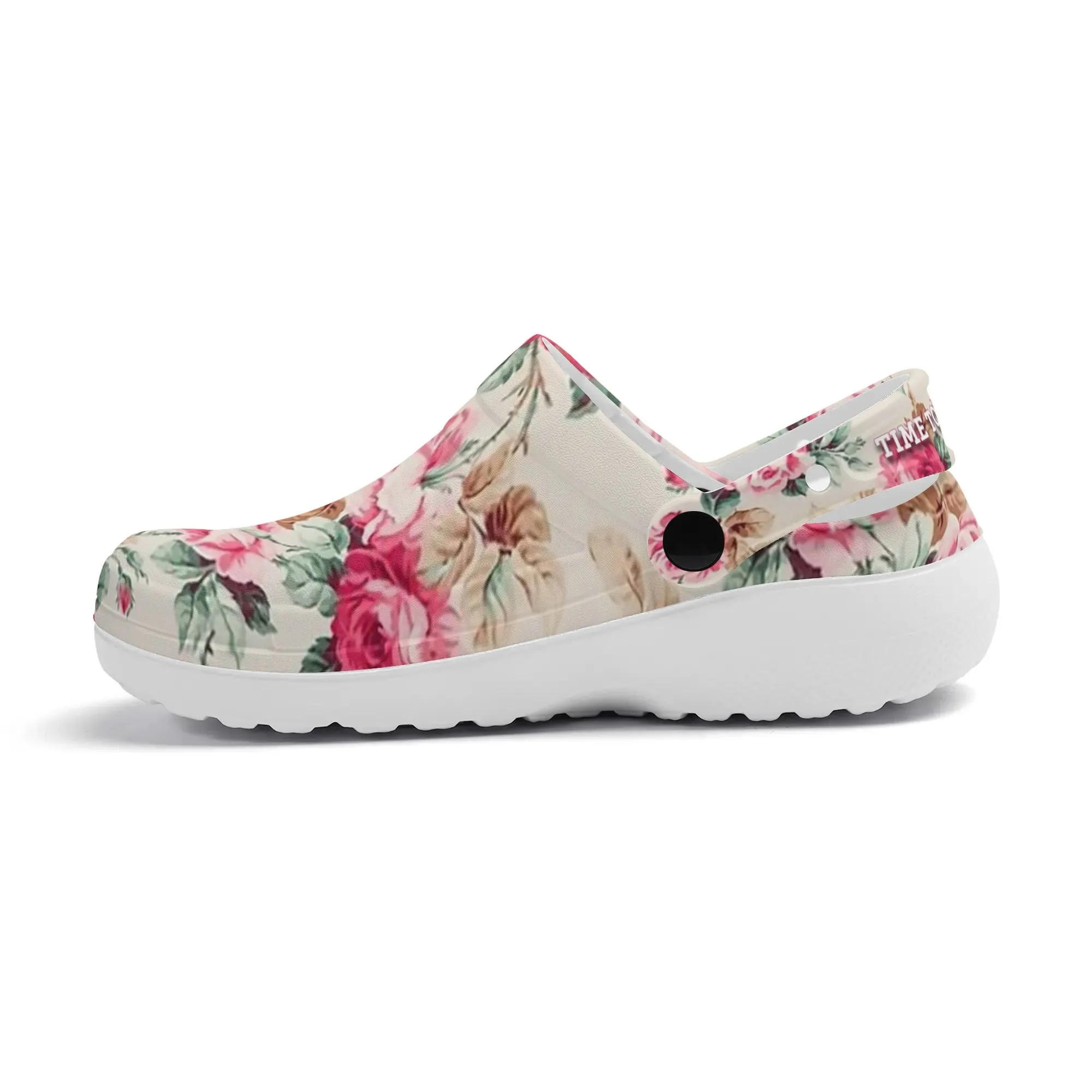 Womens All Season Clogs: Floral