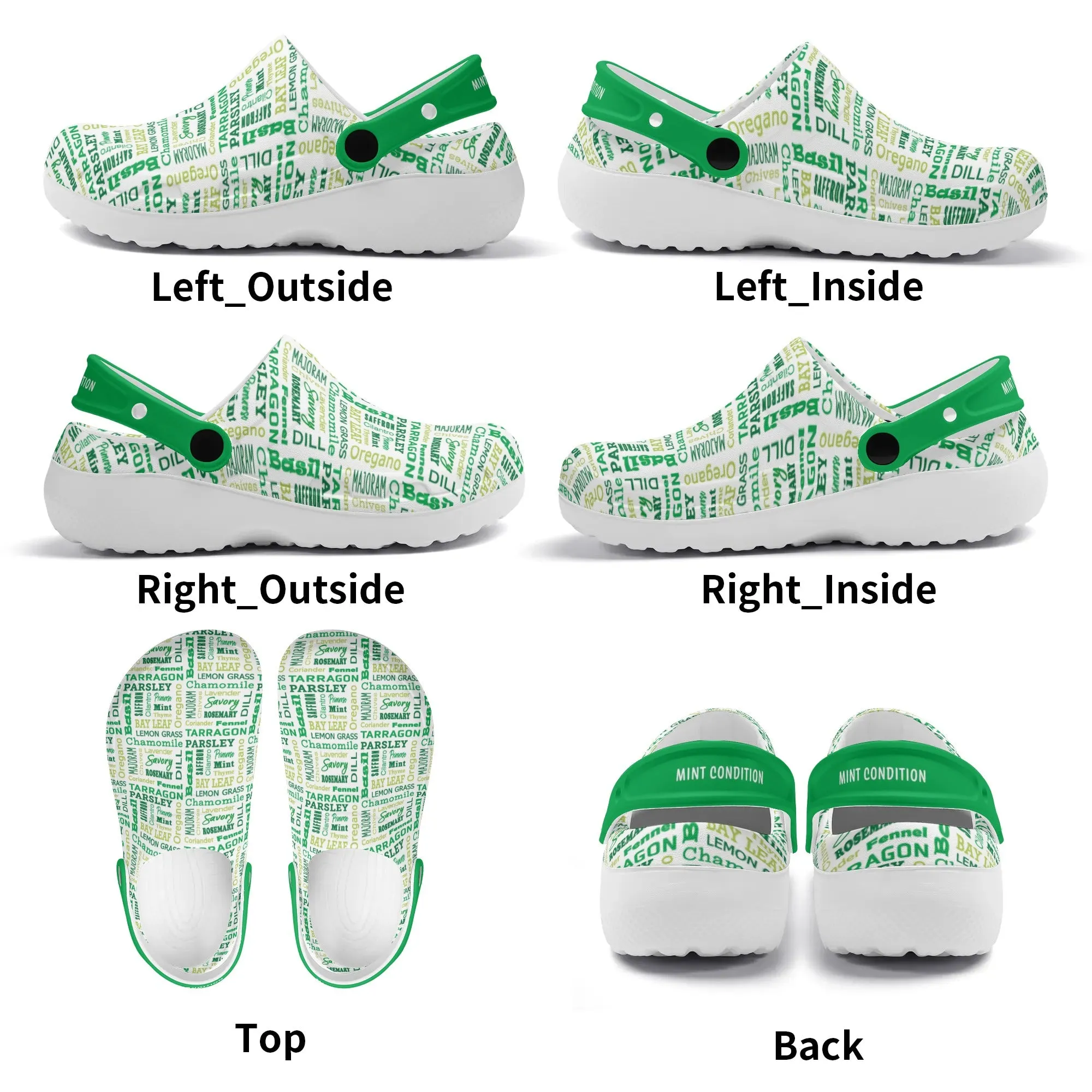 Womens All Season Clogs: Herbs