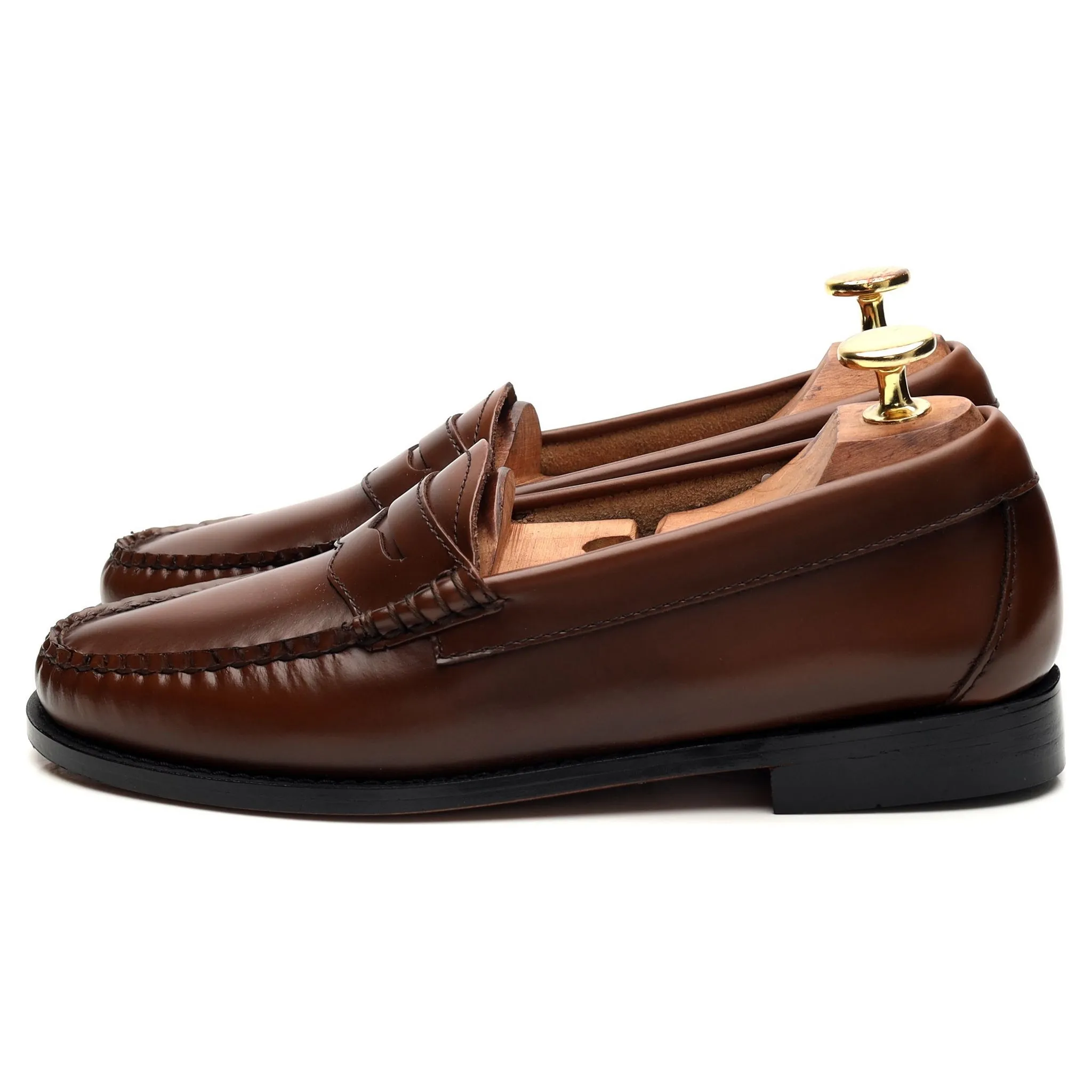 Women's Weejuns Brown Leather Loafers UK 3.5