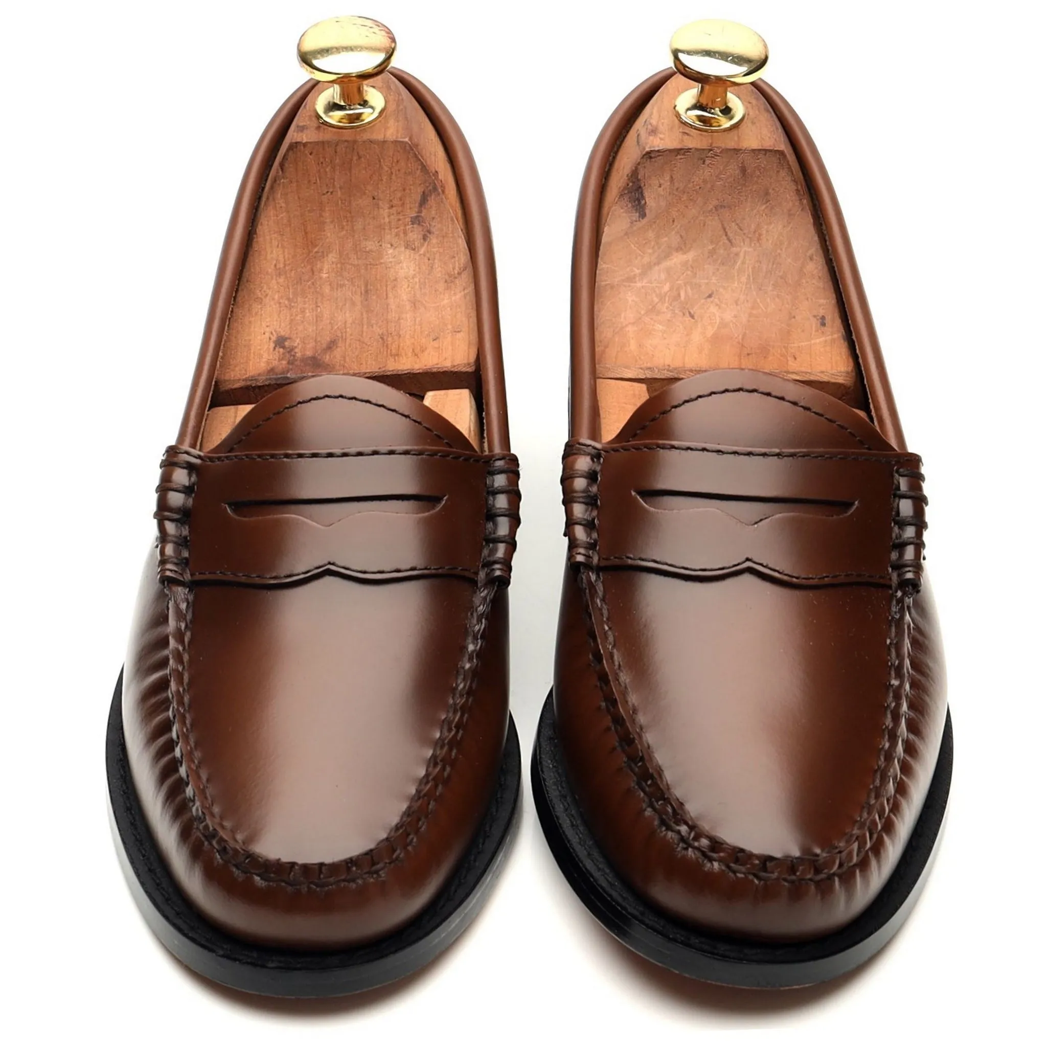 Women's Weejuns Brown Leather Loafers UK 3.5