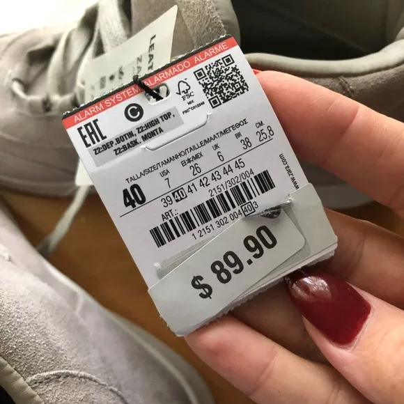 Zara hightop sneakers